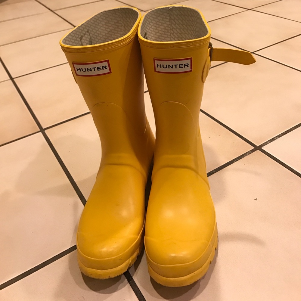 Yellow Original Hunter Short Rain Boots