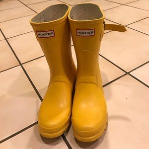 Yellow Original Hunter Short Rain Boots