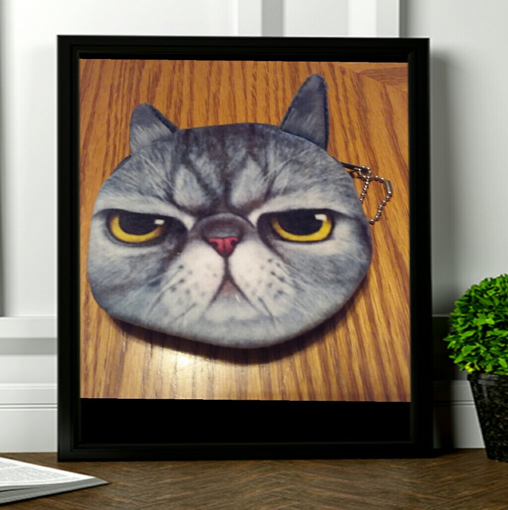 Cat zipper coin purse