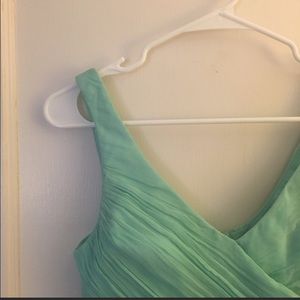 J Crew Heidi silk chiffon dress in mint.