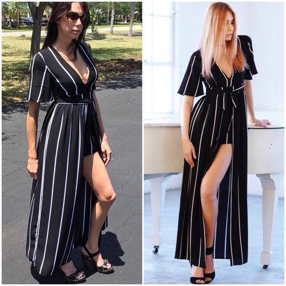 📣Liquidation 📣 Large Black & White Jumpsuit - Picture 3 of 4