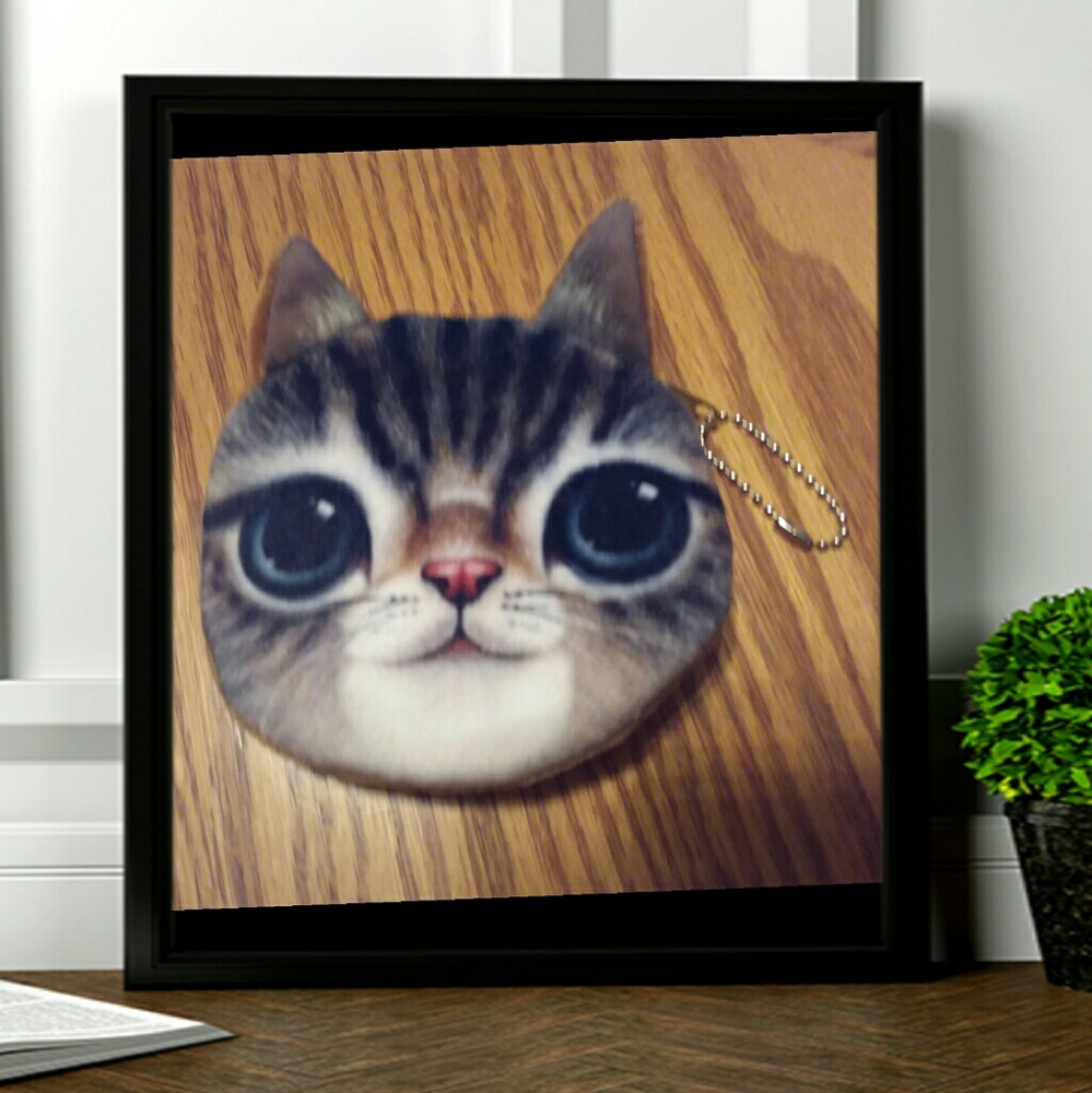 Cat zipper coin purse