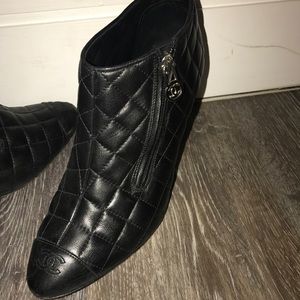 Chanel Quilted Lambskin Boots