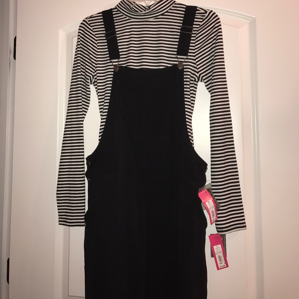 Body suit and overalls outfit!