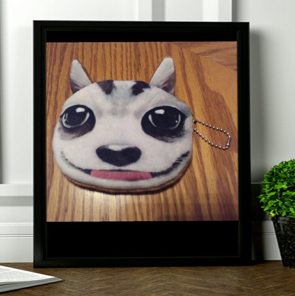 Dog zipper coin purse