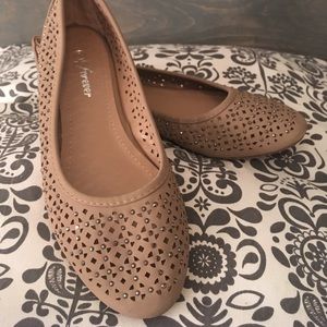 TAUPE SPARKLE FLATS