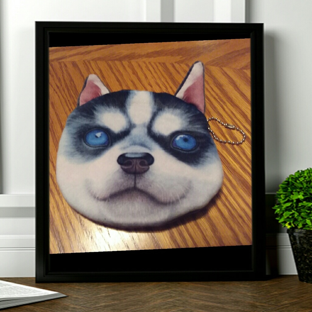 Dog zipper coin purse