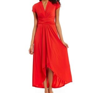 Michael Kors Faux-Wrap Hi-Low Maxi Dress NWT