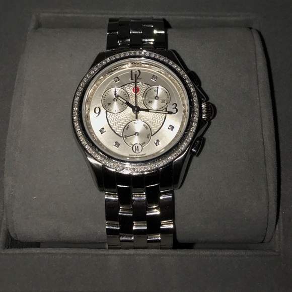 BELMORE MICHELE CHRONO WATCH WITH DIAMONDS + BAND main image 4