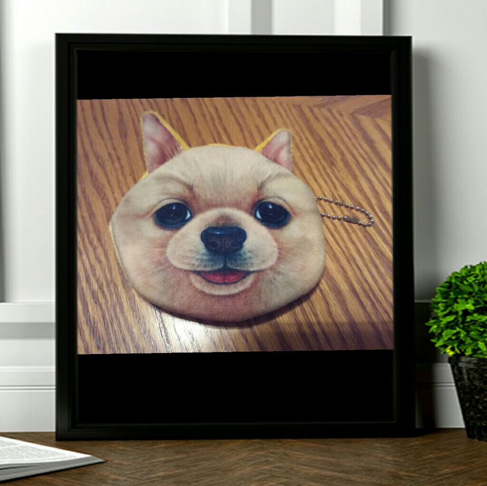 Dog zipper coin purse