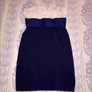 BCBG Dress.Like New, Navy & White Cocktail Style.