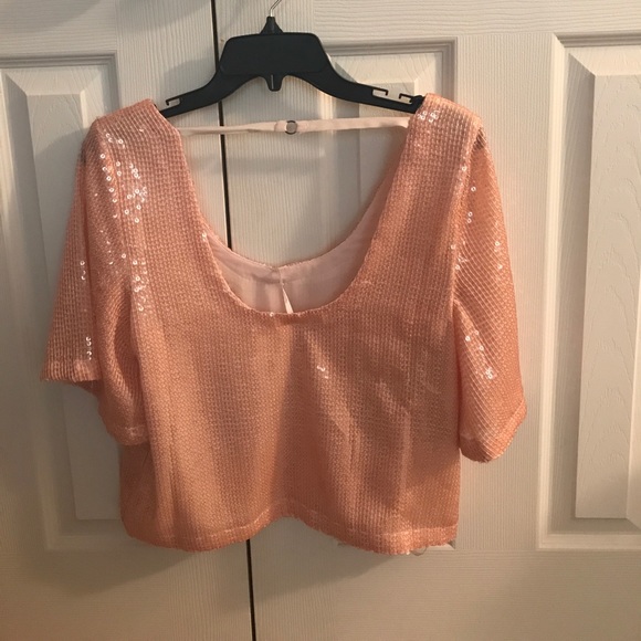 Free People Night Fever Sequin Tee size XS - Picture 5 of 5