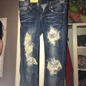 EDGY ALERT machine skinny jeans