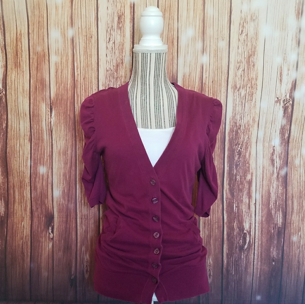 Anchor Blue ▪ 3/4 Sleeve Button-Up Cardigan
