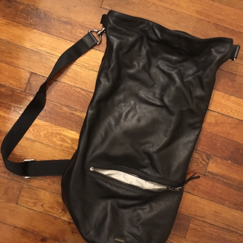 J.Lew NY Black Leather Crossbody Satchel