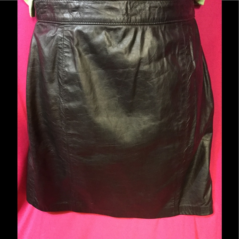 Black Leather Mini Skirt