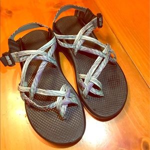 Women's Chacos sandals - blue/gray/purple