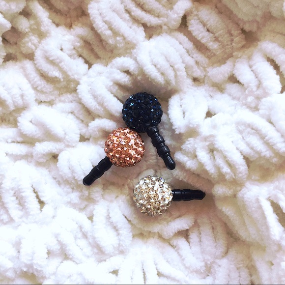 Crystal Anti-Dust Cap Earphone Jack (Navy) - Picture 3 of 3