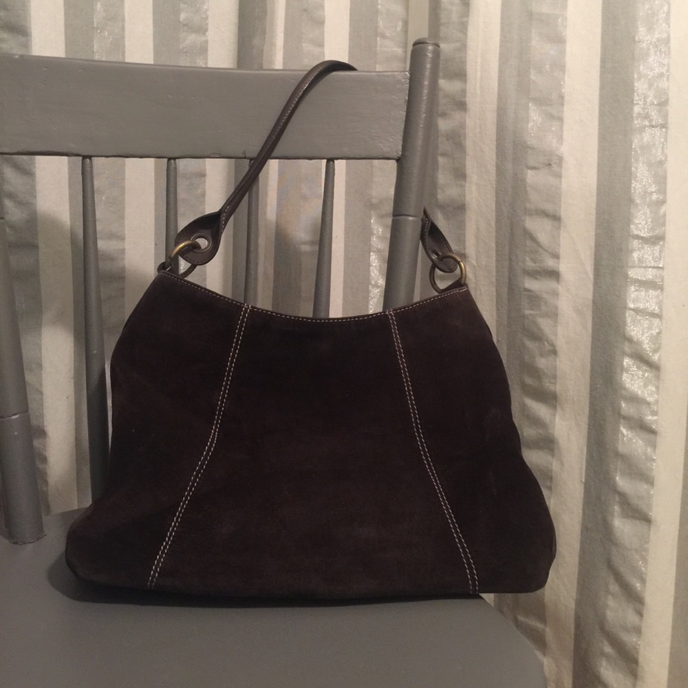 Eddie Bauer Brown Suede Purse