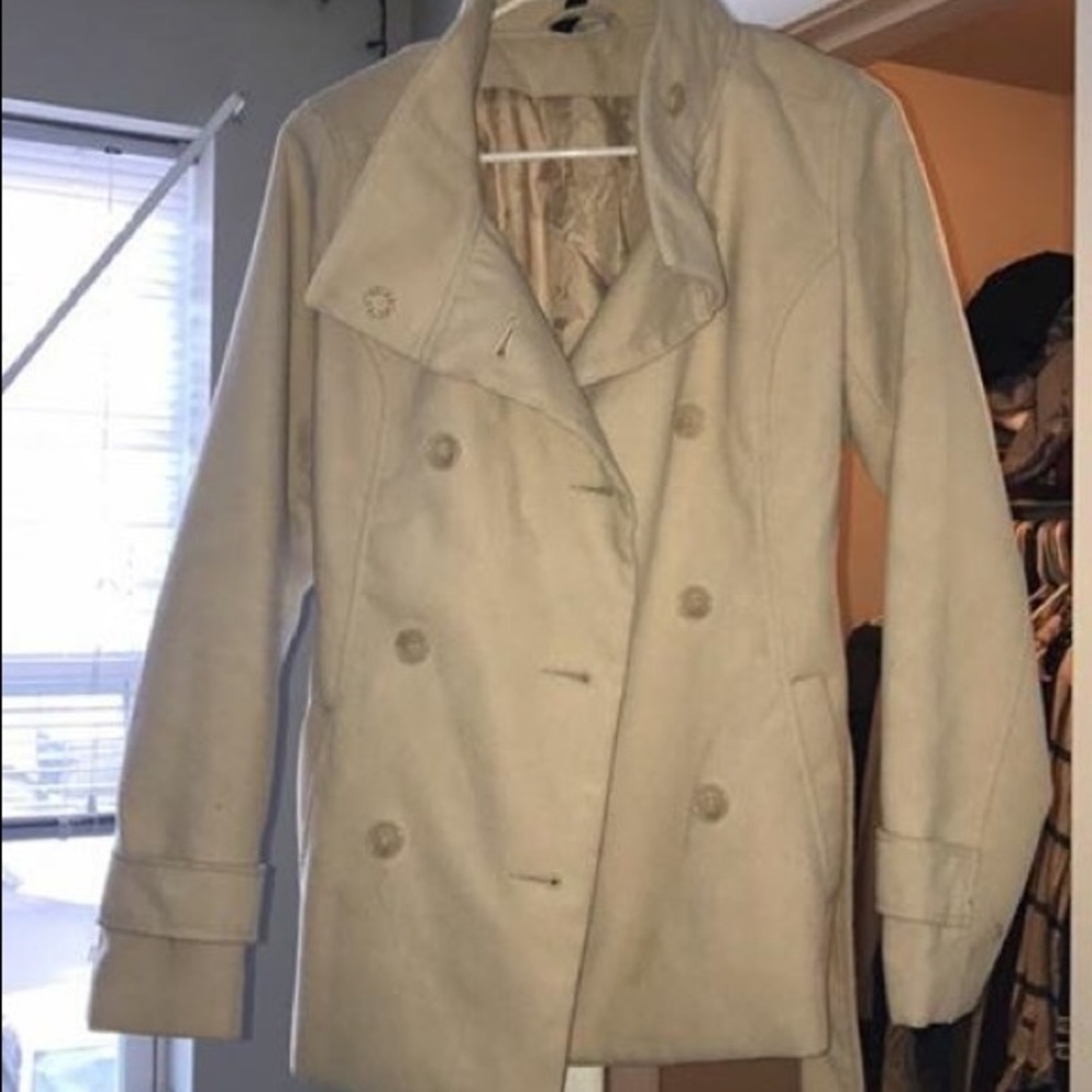 beige pea coat