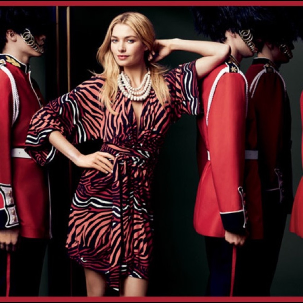 Banana Republic Issa Zebra Kimono Sleeve Dress