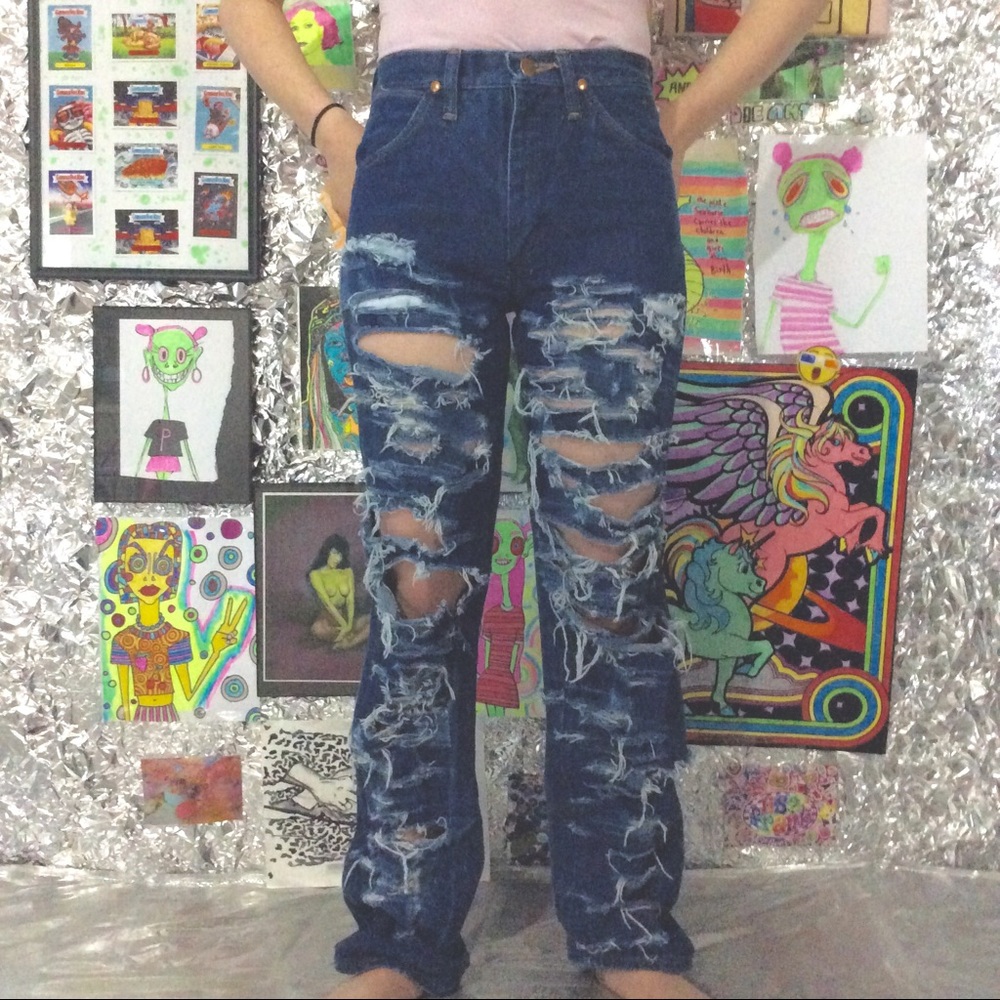 Wrangler Jeans 28x33 Vintage distressed