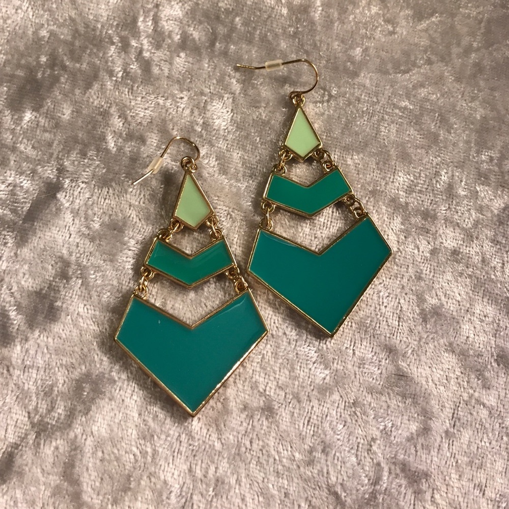 Turquoise triangle earrings