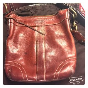 Leather Coach Cross-body or shoulder purse