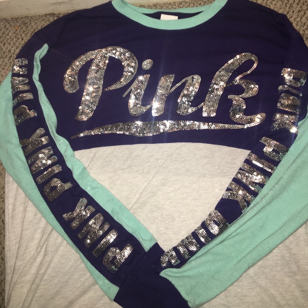 EUC VS Pink Sequin Shirt