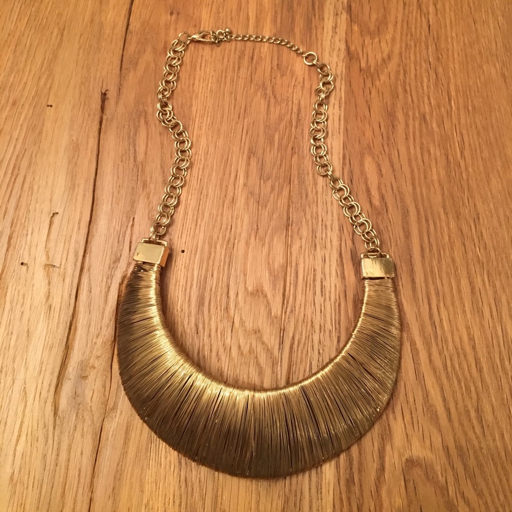 Gold statement necklace