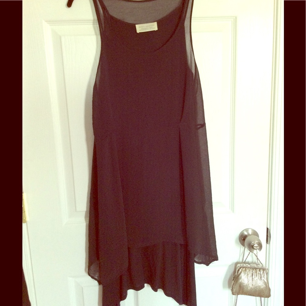 Zara black slip dress