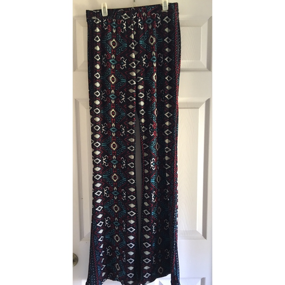 Boho wide leg long flared bell bottom pant tribal