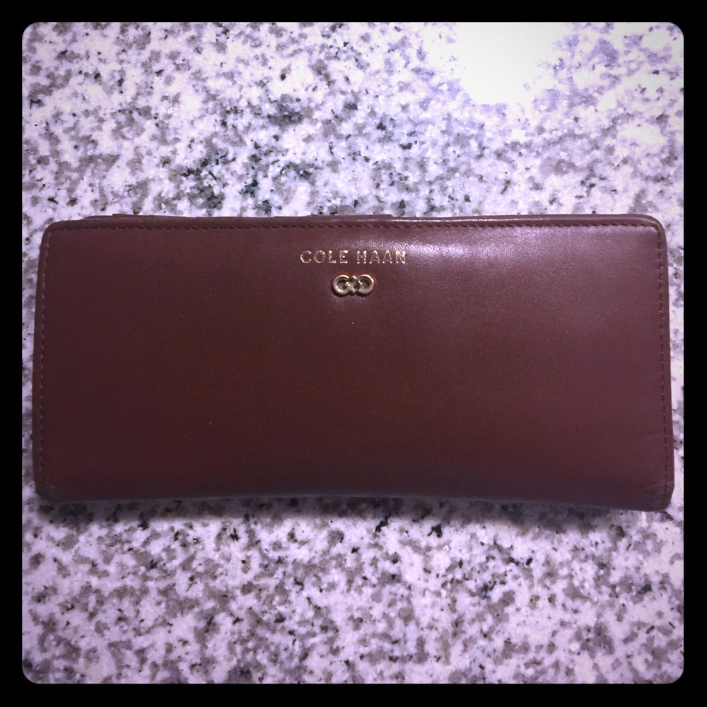 Brown leather Cole Haan wallet