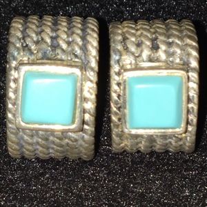 Silver and turquoise earrings