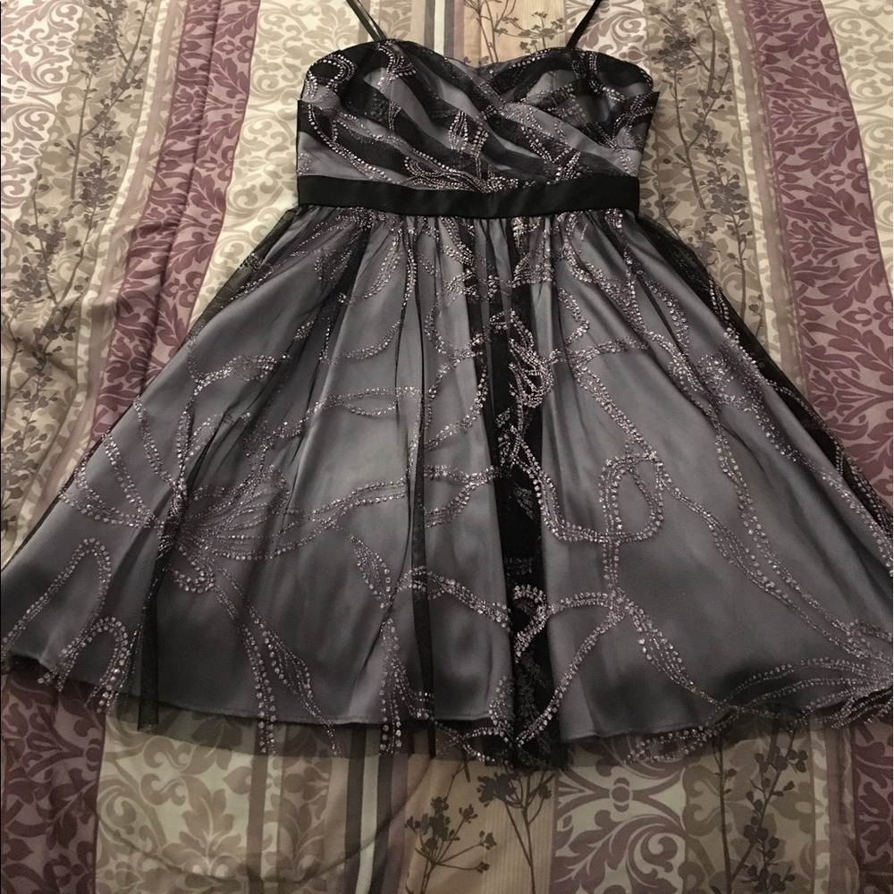 Short purple formal dress