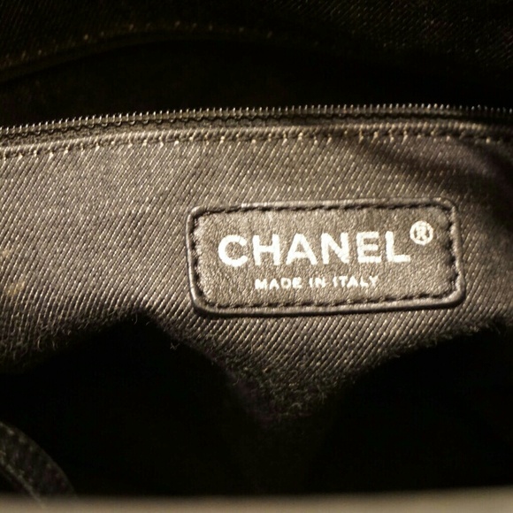 Vintage Striped CC cutout Tote 3 way shoulder bag - Picture 4 of 13