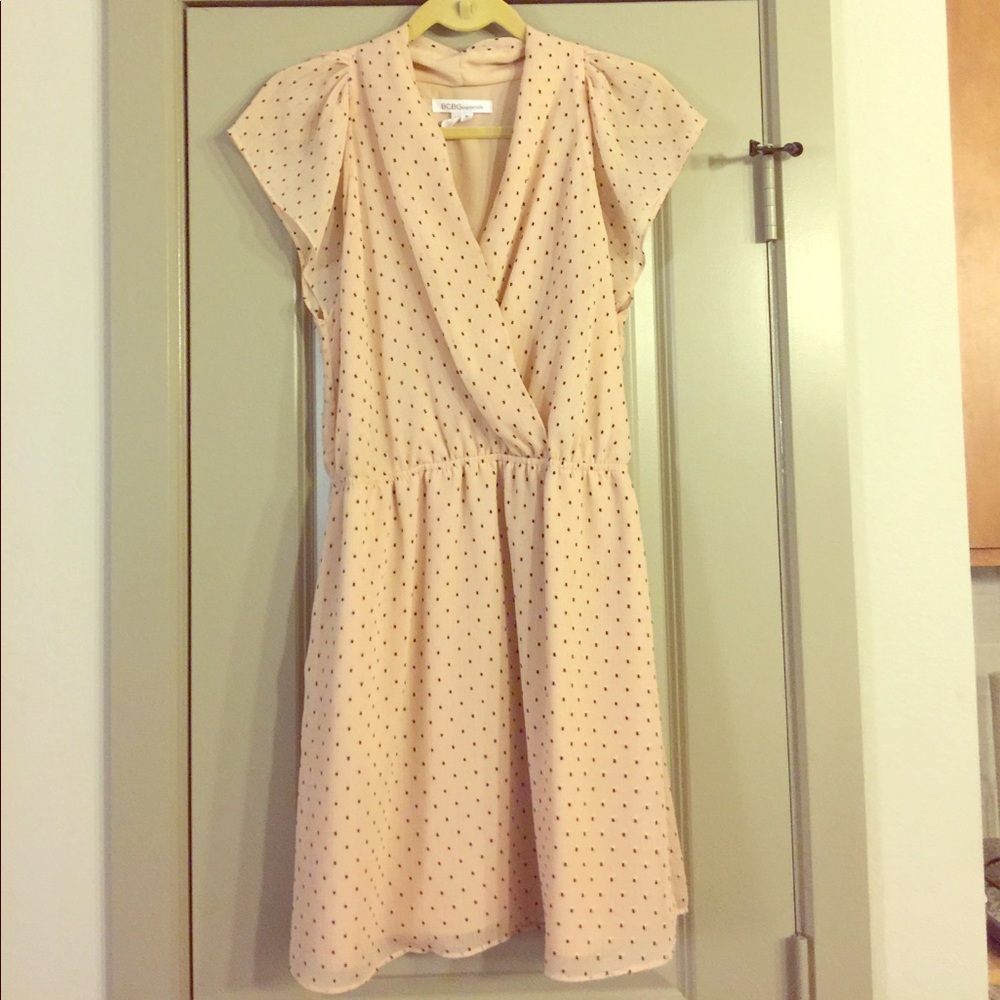 BCBG cream dress