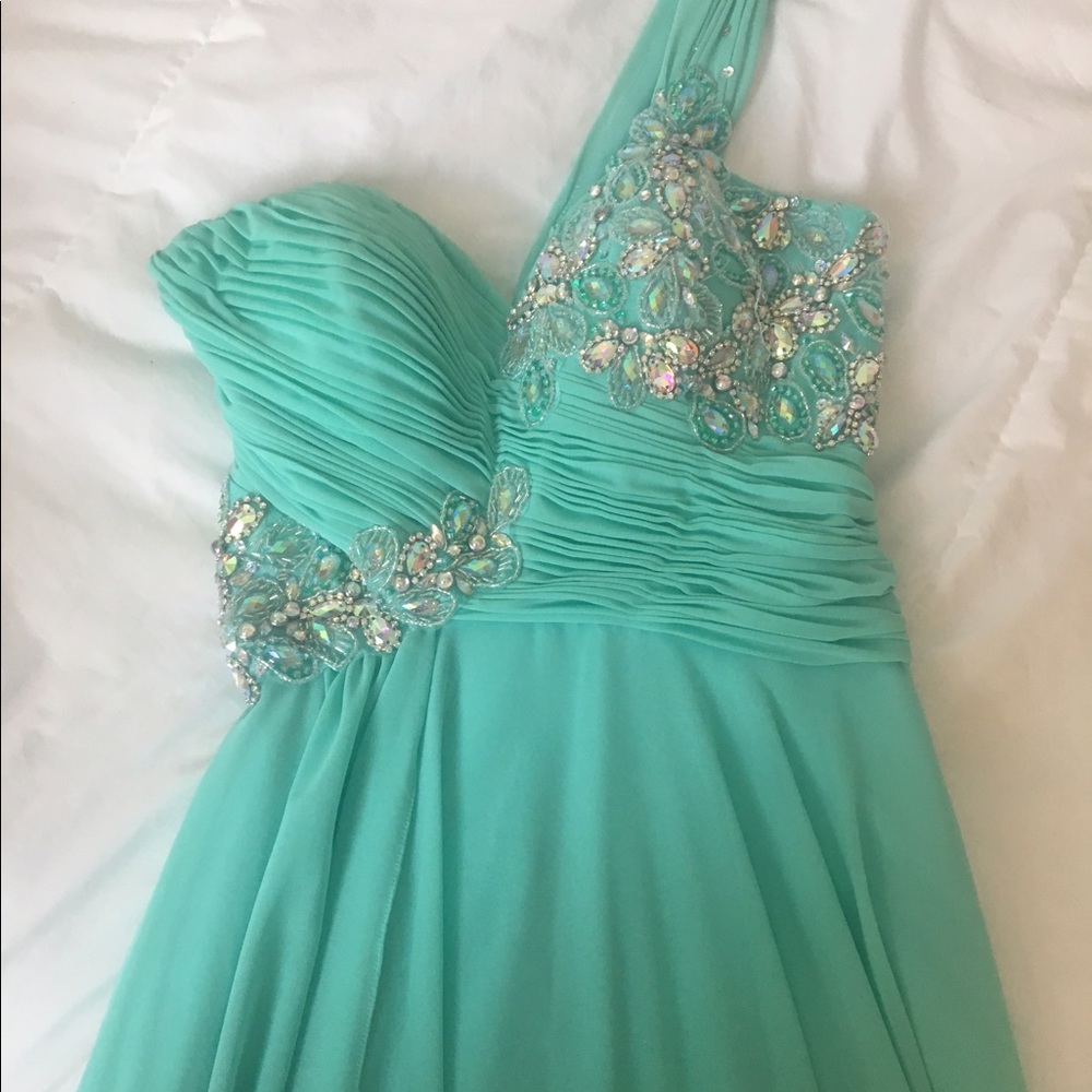 Turquoise prom dress