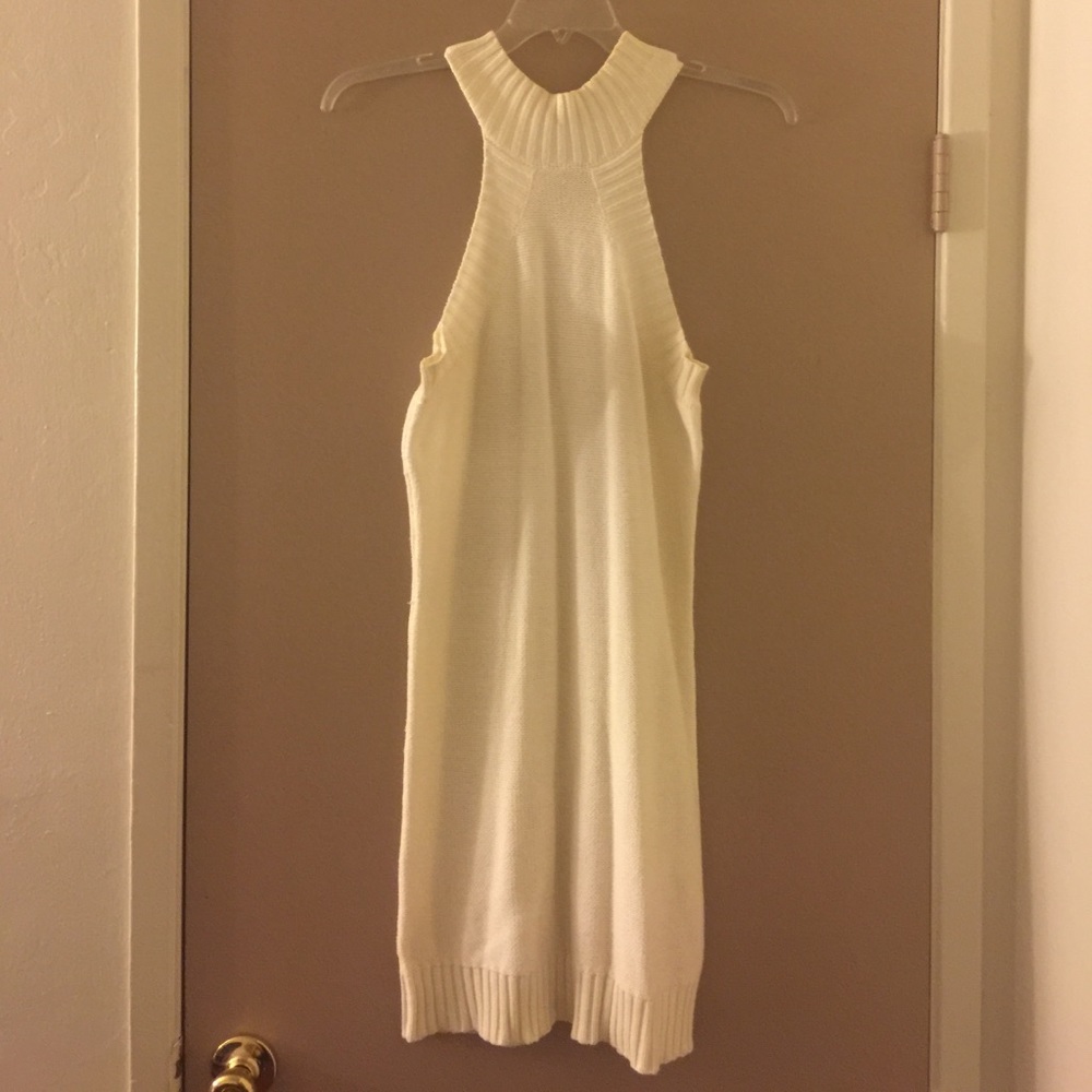 Cream Kint Ribbed Tank Dress