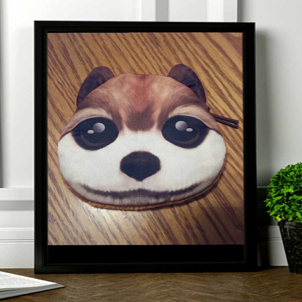 Dog zipper coin purse
