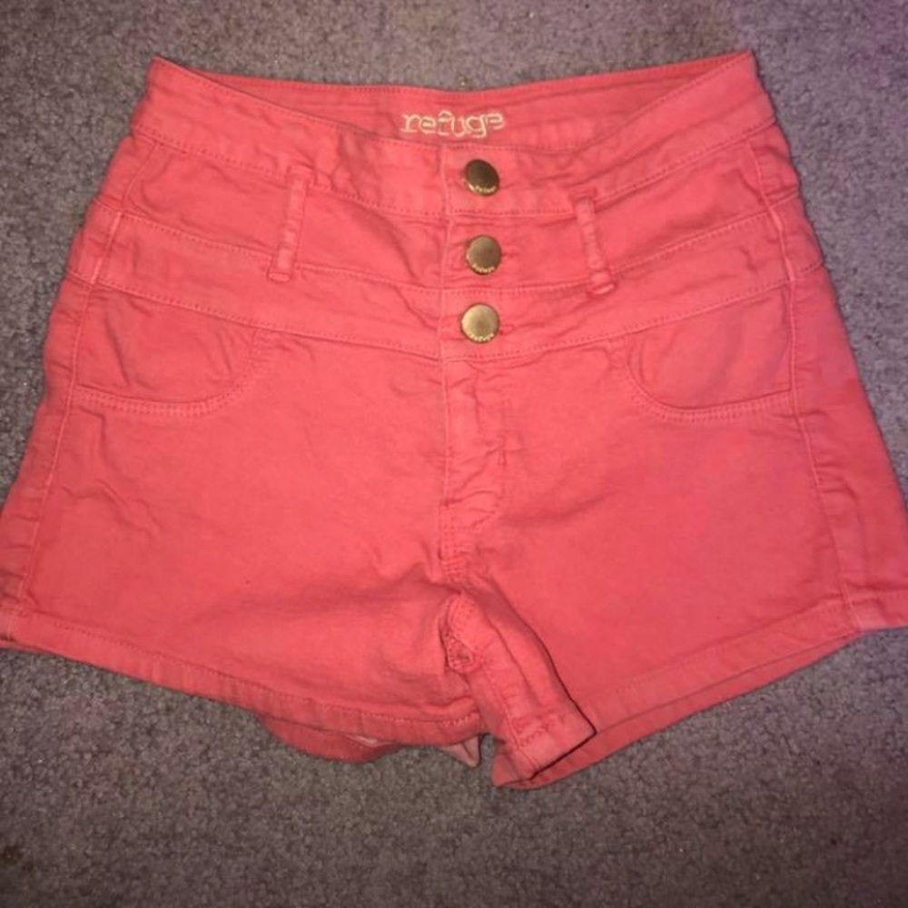 Salmon/pink high waisted shorts!! Barely worn!