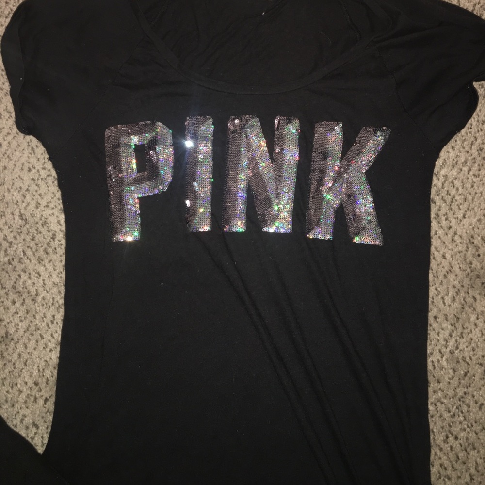 Sequin Vs Pink Tee
