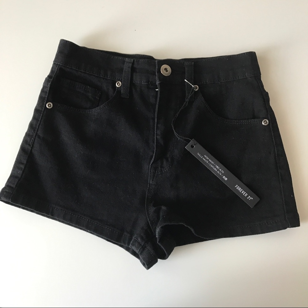 Black High Waisted Shorts