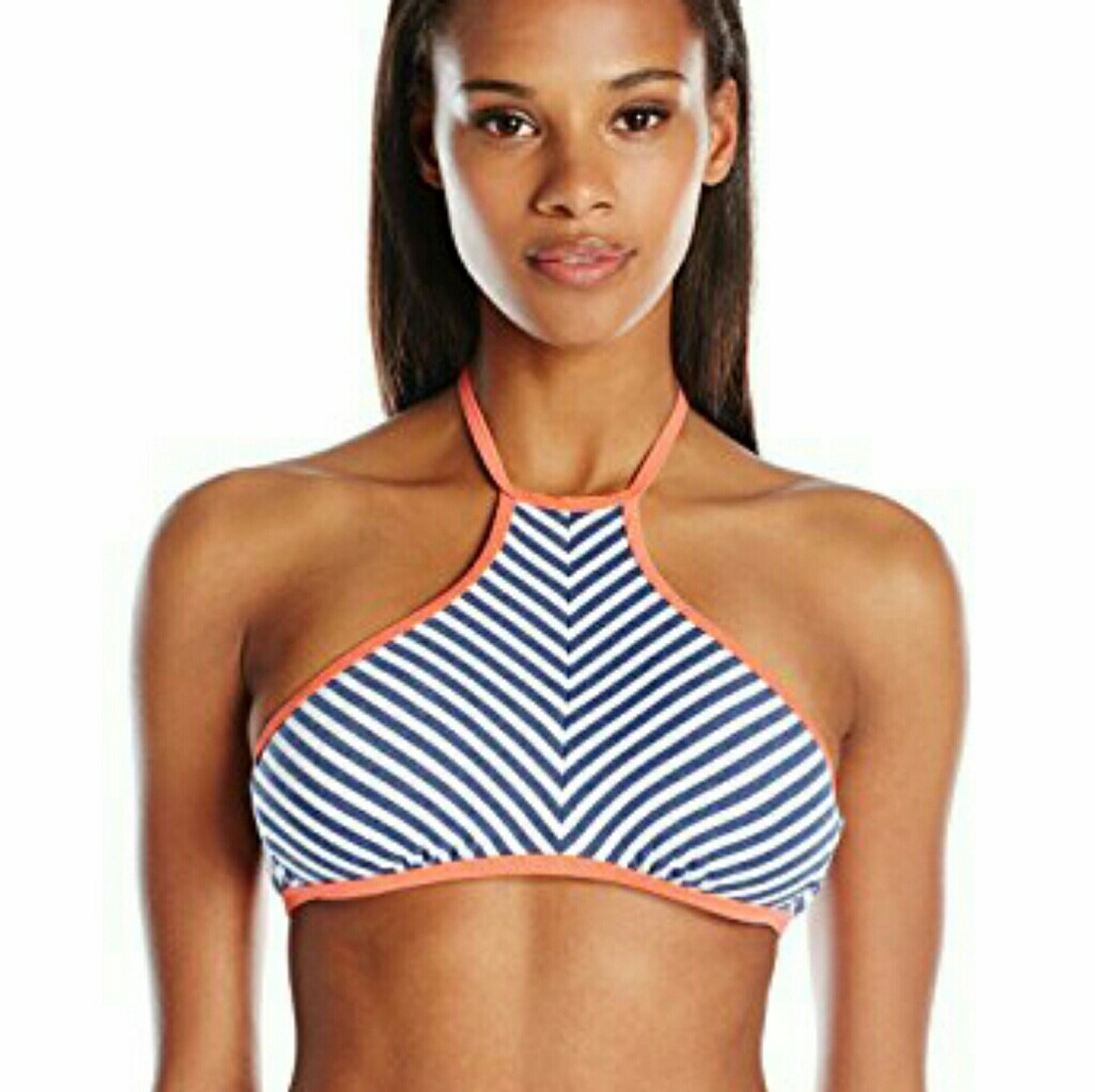 Route 101 Sport Striped Bikini Top