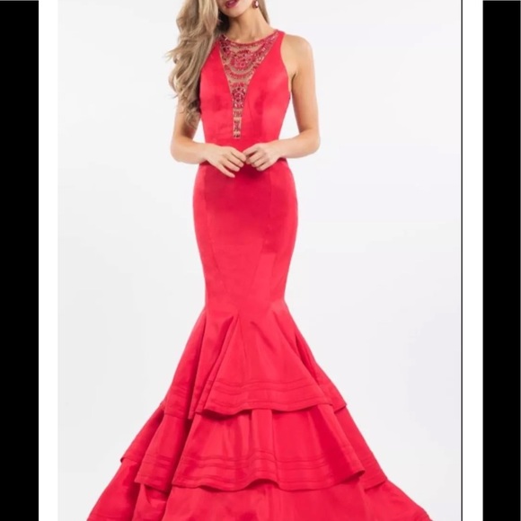 Rachel Allan Dresses & Skirts - Rachel Allan Prom Dress 7582 Formal Red Mermaid