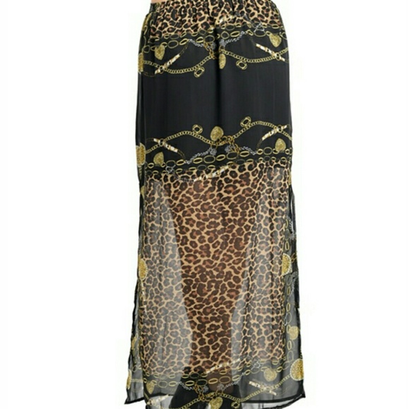 Animal print maxi skirt Size Medium- Last one! - Picture 2 of 2