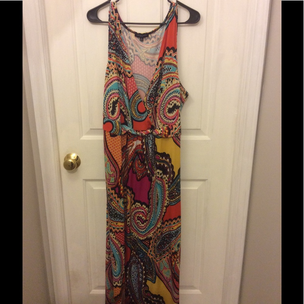 Bright paisley dress