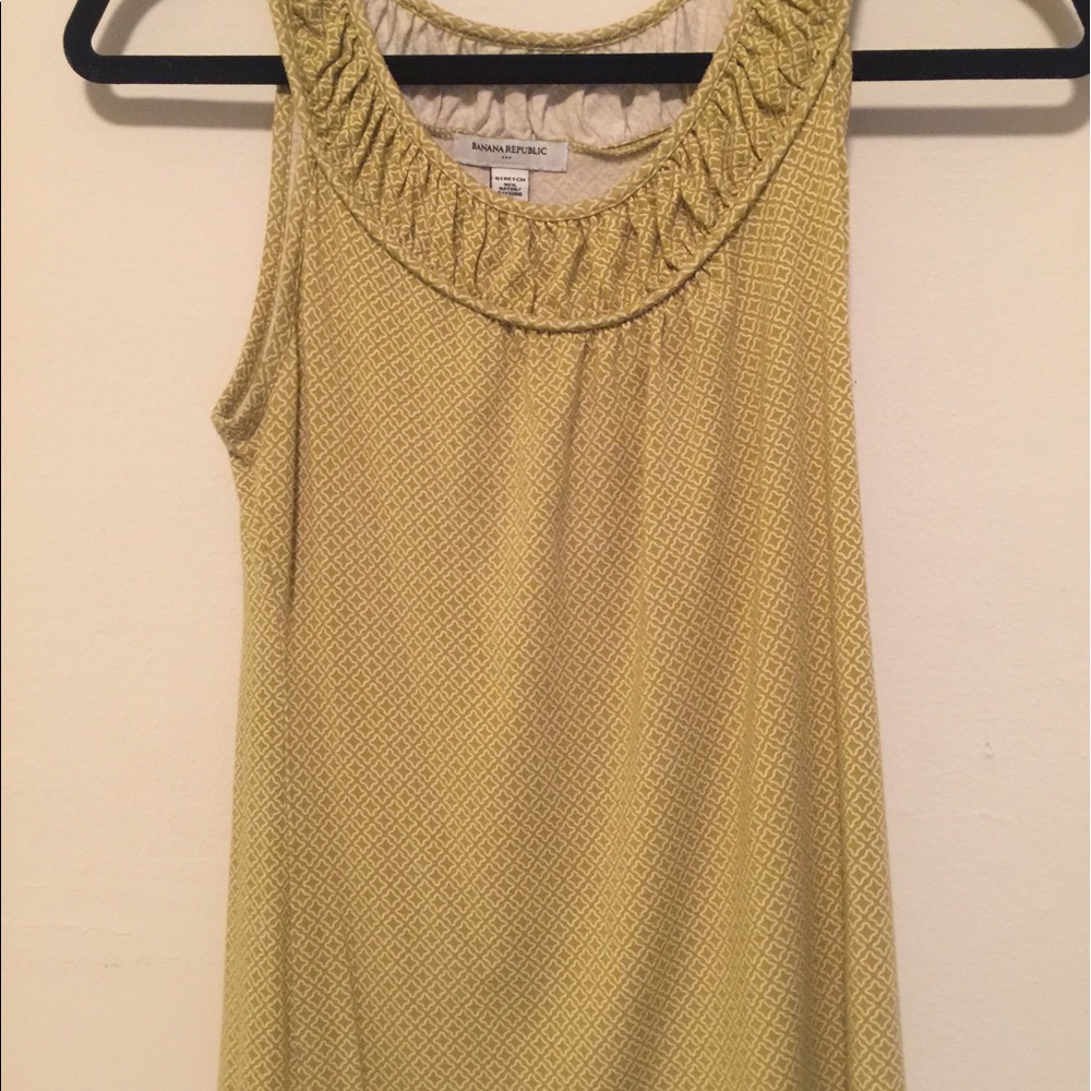 Banana republic green/yellow shirt tank