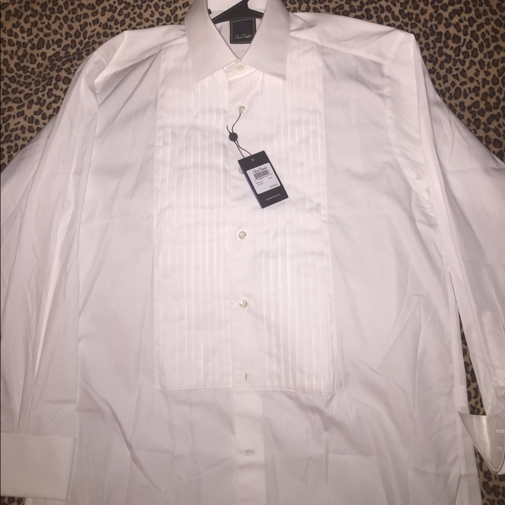 NWT White 16x32/33 Donald Donahue Tuxedo shirt