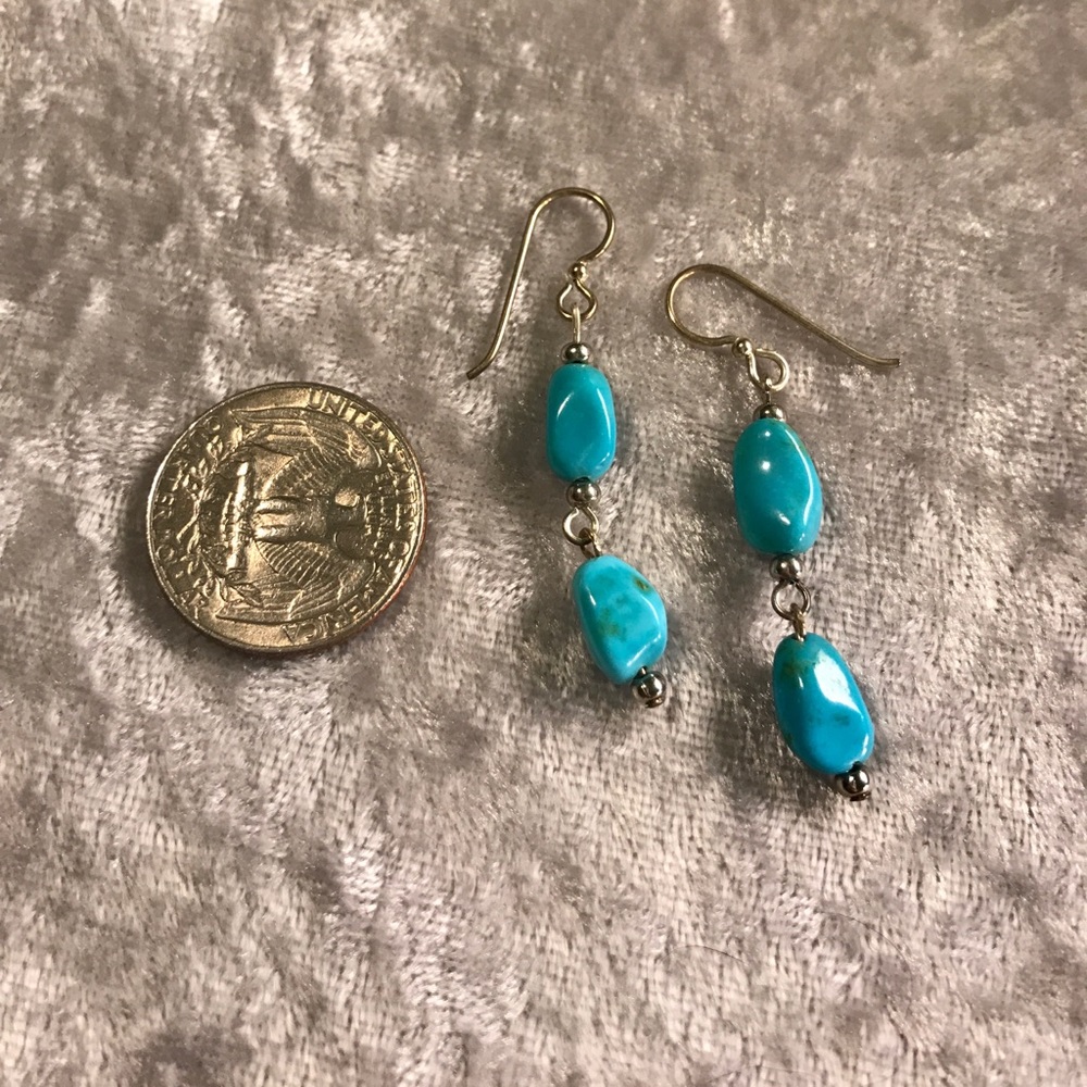 Turquoise earrings - Picture 2 of 2